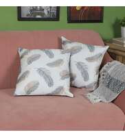 Multicolor Polyester Floral 12x12 inches Cushion Covers (Pack of 2) By MFD Home Furnishing