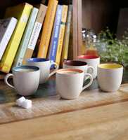 Novel 200ml White Stoneware (Set of 6) Coffee Mug