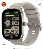 Pre Order -  Noise New Macro Smart Watch with 2.0” HD Display,Metallic Finish BT Calling, Functional Crown, 7 Days Battery Life, Sleep Tracking, 200+ Watch Faces (Mist Grey) 