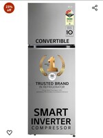 LG 343 L 3 Star Frost-Free Smart Inverter Double Door Refrigerator (2023 Model, GL-S382SPZX, Shiny Steel, Convertible with Express Freeze) 