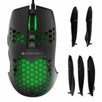 ZEBRONICS Crosshair Premium Gaming RGB Mouse with Up to 7200 DPI, Included Custom Magnetic Side Plates, High Accuracy,Gaming Grade Sensor,Advanced Windows Software,Light Weight Mouse