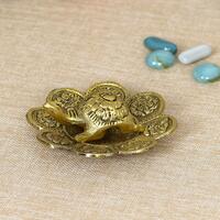 eCraftIndia Feng Shui Tortoise with Decorative Plate for Offices and Home