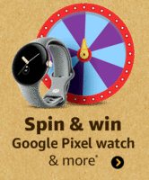 Amazon spin and win wearable edition : Get 10-20 cashback or lucky draw