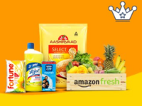 Amazon Fresh order and Get Flat ₹100 back minimum order of ₹1299
