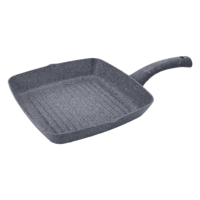 WONDERCHEF Granite 1.8L Non Stick Aluminium Grill Pan (Induction Compatible, Even Heat Distribution, Grey)
