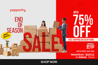 Pepperfry End Of Season Sale Upto 75% off + Sofas Wardrobes & More + free shipping 