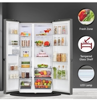 LG 655 L Frost Free Side by Side Refrigerator with Smart Inverter Compressor, Express Freeze & Multi Air-Flow on Flipkart