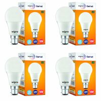 Wipro Garnet 10W LED Bulb Pack of 4 [5% Coupon For Prime]