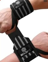 Boldfit Wrist Supporter for Gym Wrist Band for Men Gym & Women with Thumb Loop Straps - Wrist Wrap Gym Accessories for Men Hand Grip & Wrist Support Sports Straps for Gym, Weightlifting