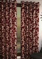 FARRELL Farrell Polyester Floral Eyelet Window (Dark Maroon, 4 X 5 Feet)?(Eyelet, 180.00)  [+50 Delibery charge ]