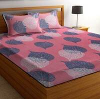VAS COLLECTIONS 144 TC Microfiber Double Abstract Flat Bedsheet