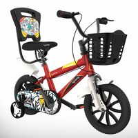  Lifelong 12T Cycle for Kids 2 to 5 Years - Bike for Boys and Girls -Balance Wheels & Mudguard- 95% Pre-Assembled Frame Size: 8" -Suitable for Children Under 3 Feet Height -Unisex Cycle (LLBC1201, Red)