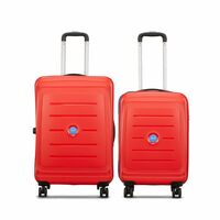 VIP Corsa Ultra Strong Polypropylene Hardsided Luggage Spinner Dual Wheels with Ergonomic Grip Handle Set of 2