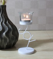 Centaur White Iron Table Tea Light Holder,By Hosley