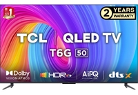 TCL T6G 126 cm (50 inch) QLED Ultra HD (4K) Smart Google TV With Hands-Free Voice Control on Flipkart 