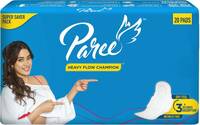 Paree Dry Feel Regular Pads For Heavy Flow And 3 Seconds Absorption Sanitary Pad  (Pack of 20)