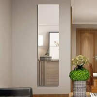 12 Inch Full Length Mirror with Acrylic - 4Pcs Frameless Wall-Mounted