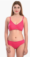 PIBU-Women's Cotton Bra Panty Set for Women Lingerie Set Sexy Honeymoon Undergarments (Color : Pink)(Pack of 1)(Size :36) Model No : Ruchi SSet #CT