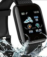 10WeRun Smart Watch for Men Women Boys Girls, Touch Screen Bluetooth SmartWatch for Android iOS Phones Wrist Phone Watch with Heart Rate, BP, SpO2 Monitor & All Sports Activity Tracker - Black 