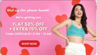 Zivame - Flat 50% off + Extra 15% off on Women's Wear[5 - 12pm]