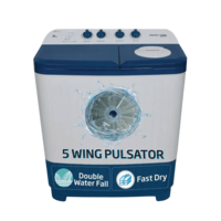 Lowest - VOLTAS beko 8 kg Semi Automatic Washing Machine with Water Level Adjuster (WTT80DBLTF, Blue)