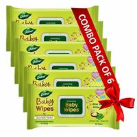 Soft Moisturizing Wet Wipes enriched with Aloe Vera & Amba Haldi | No Parabens & Phthalates - 80 Wipes X Pack of 6