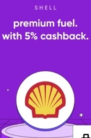 Shell premium fuel with 5% cash back  