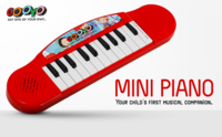 Gooyo GY3716 Mini Portable Piano Keyboard Musical Toy for Kids/Babies/Girls/Boys/Gifts | Red Color