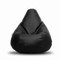 Amazon Brand - Solimo Xxl Bean Bag Filled With Beans (Black)(Faux Leather) [Apply ₹50 Off Coupon]