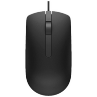 DELL MS116 Wired Optical Performance Mouse (1000 dpi, Contemporary Aesthetic, Black)