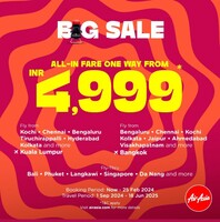 Air Asia Big Sale: Starting from Rs.4999