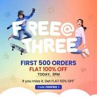 Free Three sale - First 500 order get 100% off Else get Flat 60% off [Today 3 pm] 