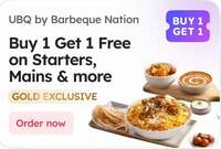 (Zomato Gold Exclusive) Buy 1 Get 1 on UBQ by Barbeque Nation + Additional Payment Offers
