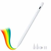Stylus Pen, iPad Pencil, Palm Rejection, Ultra High Precision & Sensitivity, Tilt Sensitivity, Prevents False ON/Off Touch, Power Display, Magnetic Adsorption for iPad 2018 and Later, (Upgraded, Nibs x 3)
