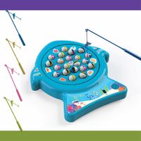 ToyMagic Musical Board Fish Game with Rotating Pond,21 Fishes & 4 Fishing Poles|Sound Toy for Kids 4+Yrs|Indoor Musical Toy|Skill Development|Birthday Return Gifts for Kids|Made in India,Multi