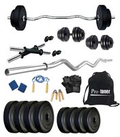 Protoner 20KG PVC Home Gym Combo, 20Kg, Black