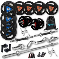 Hashtag Fitness Home Gym Set 10kg 50kg gym equipment set for home workout,fitness equipment dumbbells set for home gym (30kg, Metal Integrated)