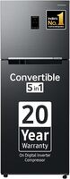 Samsung 363 L, 3 Star, Convertible 5-in-1 Digital Inverter with Display Frost Free Double Door Refrigerator (Luxe Black, 2024 Model)
