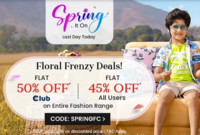 Firstcry-Flat 65% Off* on Select Fashion products | Springtime steals
