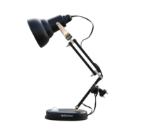 Matte Black Reading And Studying Table Lamp, Pack of 1(Aluminium)