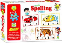 Educational Spelling Puzzle, 18 Self Correcting 3-4-5 Pieces Puzzle Set for Growing Kids
