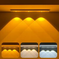 MERTTURM Motion Sensor Cabinet Wireless Light, 45cm, 1500mAh Rechargeable Dimmable LED Light Bar with 3 Light Colors