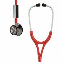 LIFE LINE Excel 2 Stethoscope (Red) | Stainless Steel Chest Piece | Stronger Headset | 2-way Tube | Suitable for Doctors, Nurses, Students