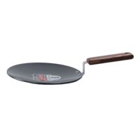 WONDERCHEF Ebony 28cm Non Stick Aluminium Roti Tawa (Induction Compatible, Scratch Resistant , Black)