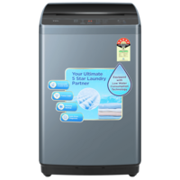 Lowest - TCL 7.5 kg 5 Star Fully Automatic Top Load Washing Machine (F103, F3075TLG, Water Blow Pulsator, Dark Grey)