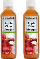 Naturewell Organic Apple Cider with strand of mother, not from concentrate Vinegar  (2 x 500 ml)