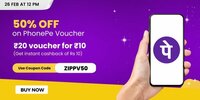 Zingoy - Get 50% cashback upto Rs.10 on Phonepe Gift Card!