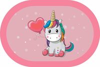 Status Contract Super Water Absorbent Soft Doormat, Quick Dry Dirt Barrier for Home, Bathroom, (40x60cm) (1, Pink Unicorn)