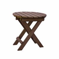 VDIX Handmade Wooden Outdoor Adirondack Natural Brown Foldable Coffee Table