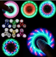 BREEZY TOY Fidget Spinner Metal Toy for Kids with LED Light, Multicolor, Pack of 1 Piece(Random Color) 